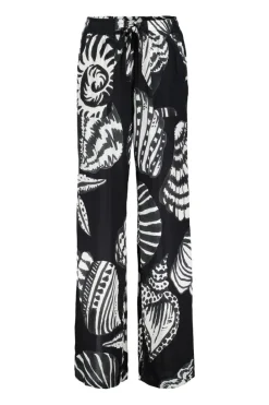 DiDi Pants Breezer print in Black with Shell symphony XXL print- Lange Broeken