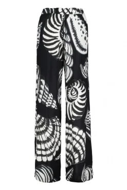 DiDi Pants Breezer print in Black with Shell symphony XXL print- Lange Broeken