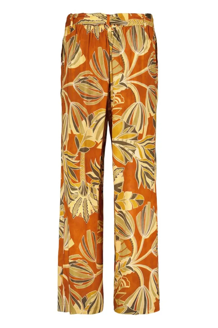 DiDi Pants Comfy in Copper with Palma print- Lange Broeken