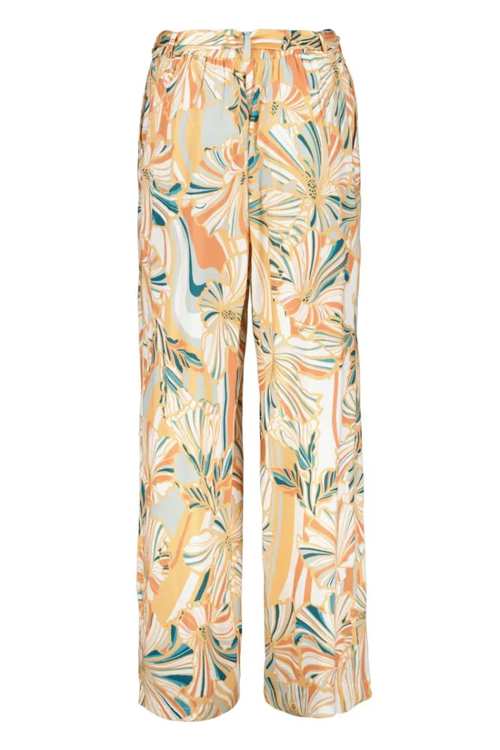 DiDi Pants Comfy in Offwhite with Maritimo print- Lange Broeken