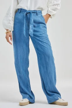 DiDi Pants Julia in Denim mid blue- Denim | Lange Broeken