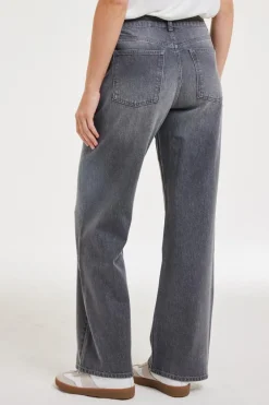DiDi Pants Palazzo mid grey- Denim | Lange Broeken