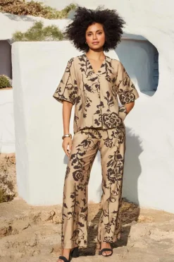 DiDi Pants Paloma Bouquet hunt print- Lange Broeken