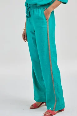 DiDi Pants Paloma in Sea green- Lange Broeken