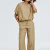 DiDi Pants Paloma Kelp sand- Lange Broeken