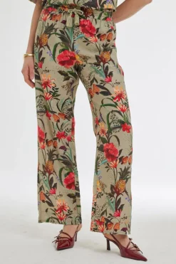 DiDi Pants Paloma Sand Magnificent print- Lange Broeken