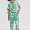 DiDi Pants Sol Offwhite Bahia print- Lange Broeken