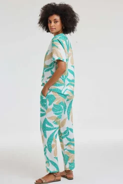 DiDi Pants Sol Offwhite Bahia print- Lange Broeken