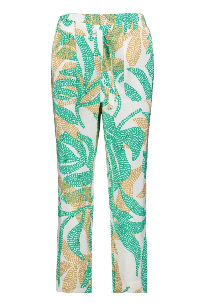 DiDi Pants Sol Offwhite Bahia print- Lange Broeken