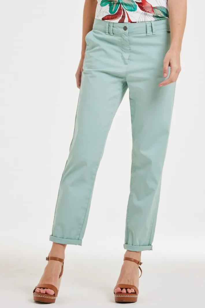 DiDi Pants Tyler Surf green- Lange Broeken