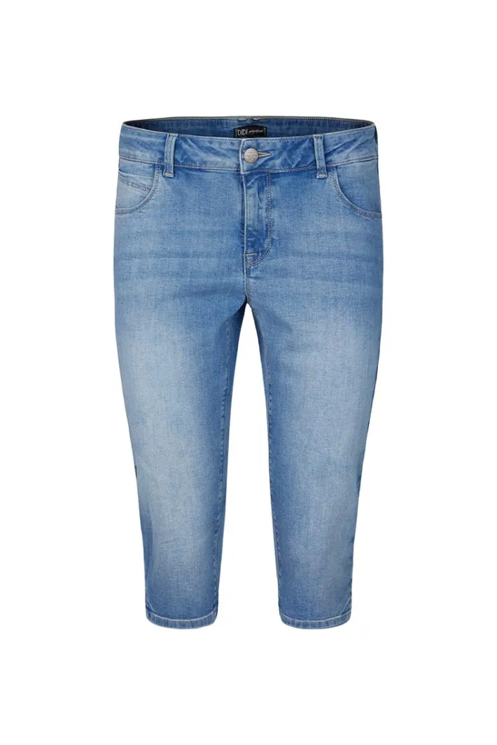 DiDi 5 pocket denim capri midblue- Denim | Korte Broeken