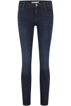 DiDi 5 pocket denim pants in dark blue- Denim | Lange Broeken