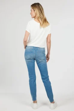 DiDi 5 pocket denim pants mid blue- Denim | Lange Broeken