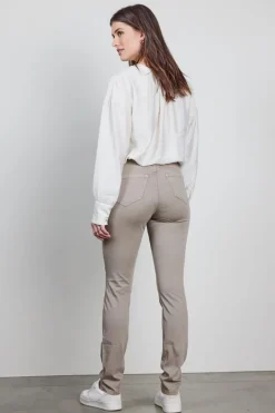 DiDi 5 pocket pants Tina in taupe- Lange Broeken