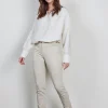 DiDi 5 pocket Tina in light silver- Lange Broeken