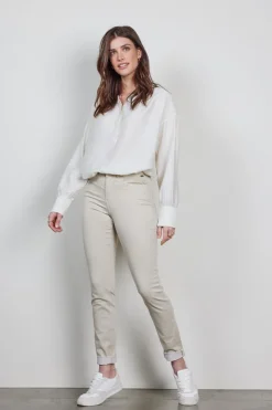 DiDi 5 pocket Tina in light silver- Lange Broeken