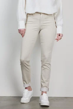 DiDi 5 pocket Tina in light silver- Lange Broeken