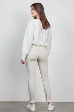 DiDi 5 pocket Tina in light silver- Lange Broeken