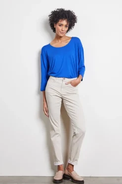 DiDi 5 pockets pants Tina in Feather grey- Lange Broeken
