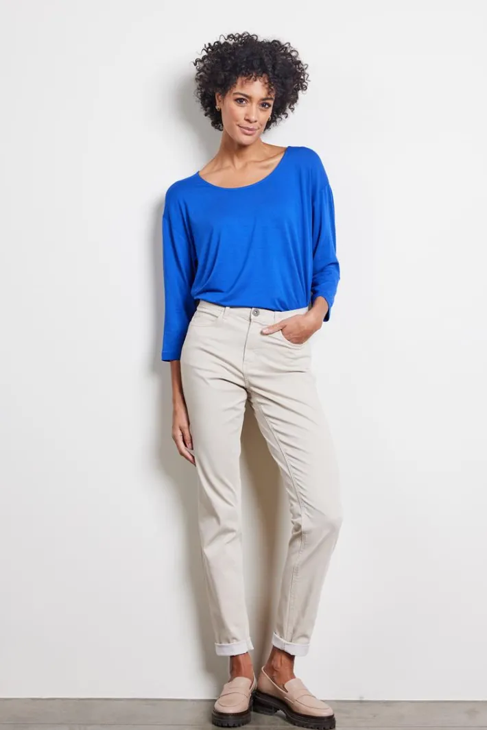 DiDi 5 pockets pants Tina in Feather grey- Lange Broeken