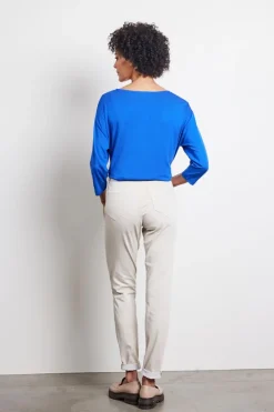 DiDi 5 pockets pants Tina in Feather grey- Lange Broeken