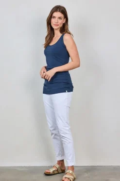 DiDi Singlet longer length donkerblauw- Basics | T-shirts & Tops