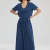 DiDi Skirt Calista in Dark blue- Basics | Rokken