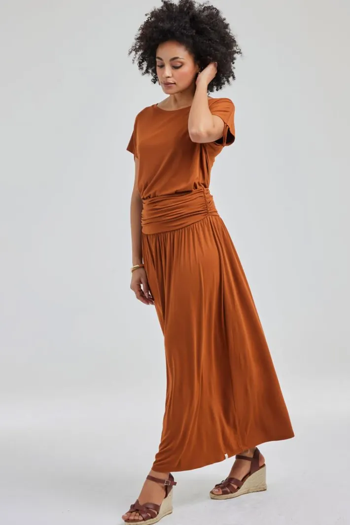 DiDi Skirt Calista in Ginger brown- Basics | Rokken