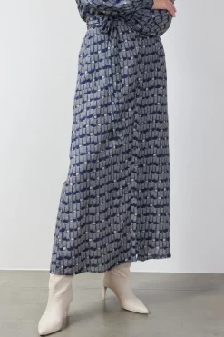 DiDi Skirt Nula Dark blue Glow print- Rokken