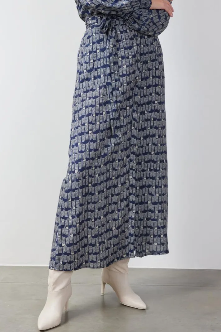 DiDi Skirt Nula Dark blue Glow print- Rokken