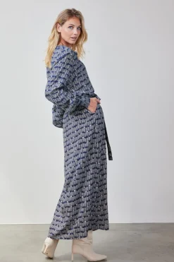 DiDi Skirt Nula Dark blue Glow print- Rokken