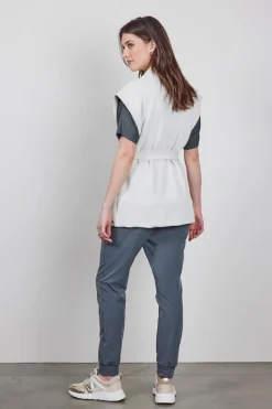 DiDi Sleeveless vest Diam in light silver- Truien & Vesten