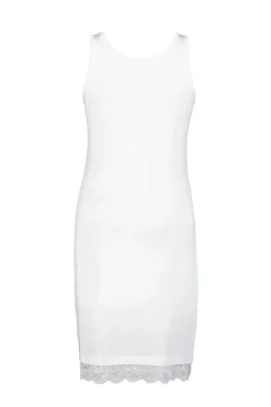 DiDi Slipdress Sally in white- Basics | Jurken & Tunieken