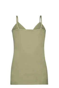 DiDi Spaghetti V singlet in Aloe green- Basics | T-shirts & Tops
