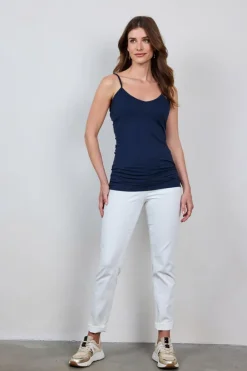 DiDi Spaghetti V singlet in dark navy- Basics | T-shirts & Tops