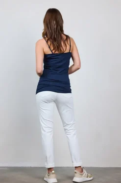 DiDi Spaghetti V singlet in dark navy- Basics | T-shirts & Tops