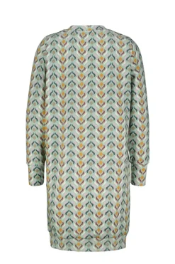 DiDi Sweat dress Chilly met groene Troy print- Truien & Vesten | Sweaters