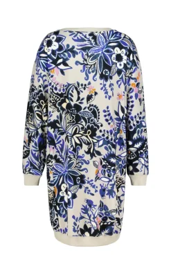 DiDi Sweat dress Lou, light silver met Flora Fantasy print- Sweaters | Truien & Vesten