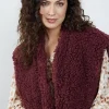 DiDi Teddy gilet grof Red mahogany- Jassen | Gilets