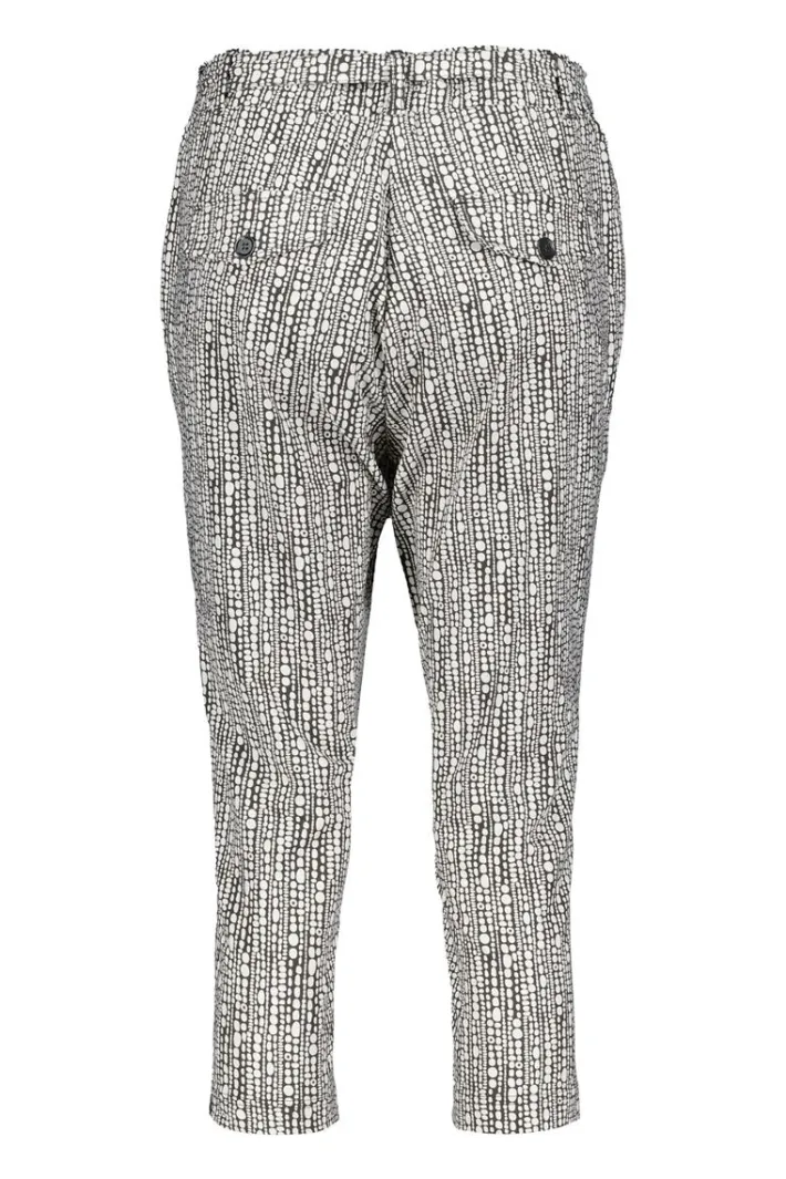 DiDi Travel capri Journal in Dark shadow with offwhite Dots in a row print- Travel | Korte Broeken