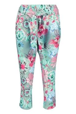 DiDi Travel capri Journal in de granite green with Floral Medley print- Travel | Korte Broeken