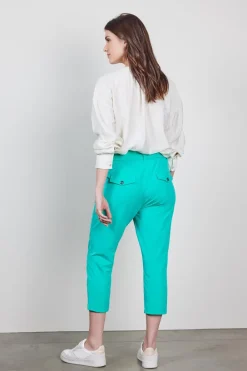 DiDi Travel capri Journal in Peacock green- Travel | Korte Broeken