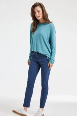 DiDi Travel pants Checkin in dark blue- Travel | Lange Broeken