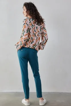 DiDi Travel pants Checkin in Dark sea green- Travel | Lange Broeken