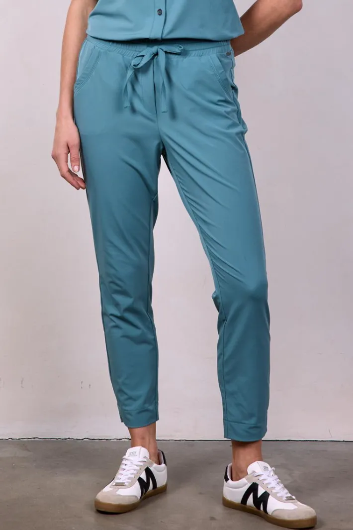 DiDi Travel pants Dakota Atlantic green- Travel | Lange Broeken