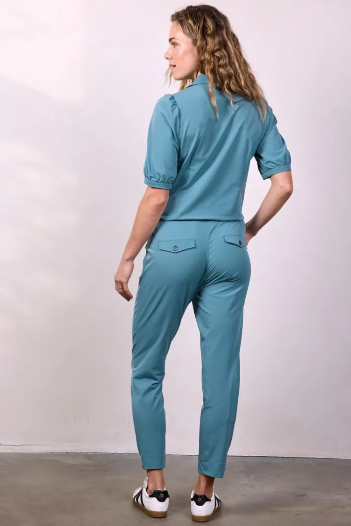 DiDi Travel pants Dakota Atlantic green- Travel | Lange Broeken