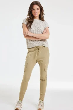 DiDi Travel pants Dash in kelp sand- Travel | Lange Broeken