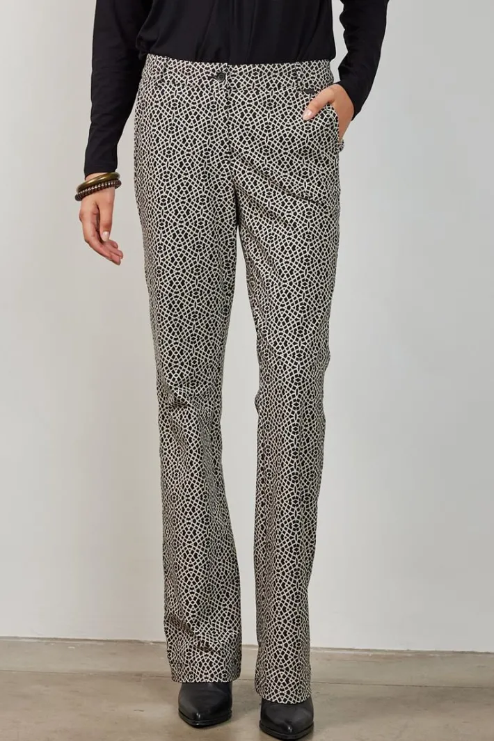 DiDi Travel pants Explore print Black with Cycle print- Travel | Lange Broeken