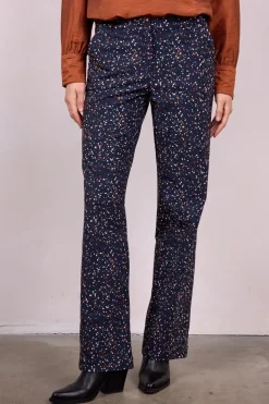 DiDi Travel pants Explore print Darkblue Stone print- Travel | Lange Broeken