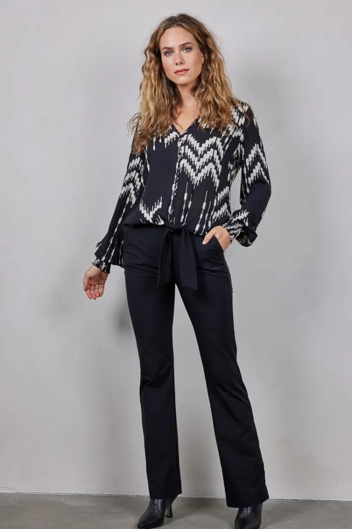DiDi Travel pants Paseo in black- Travel | Lange Broeken